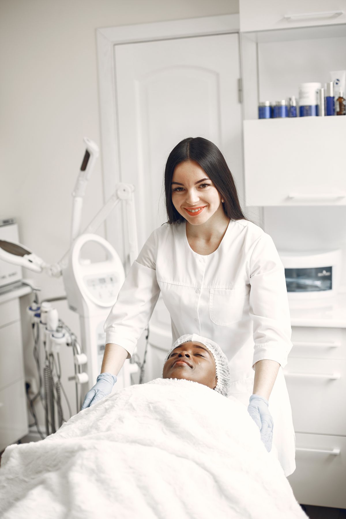 Beautician providing personal care